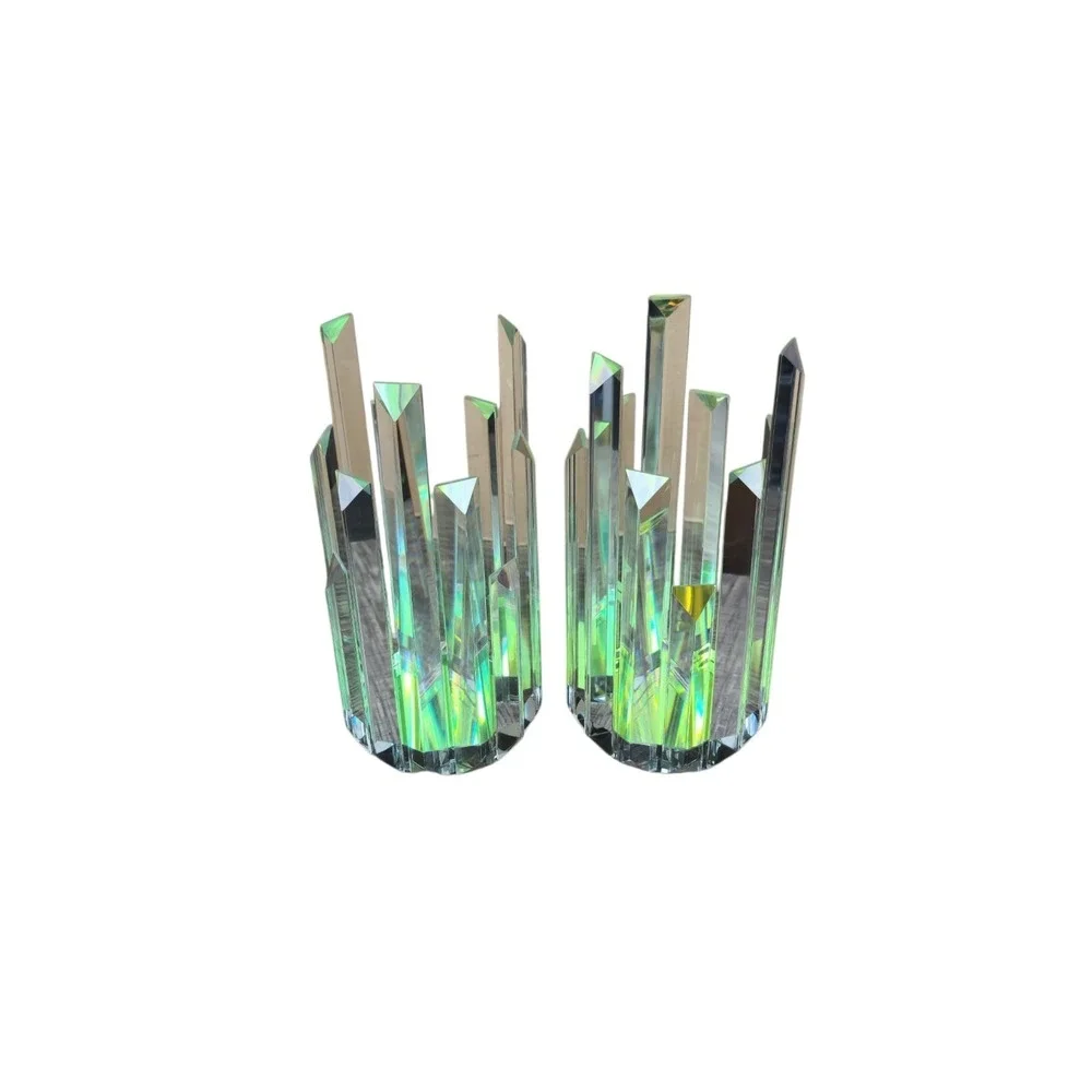 Crystal Prism Candle Holder Set of 2 - Picture 7 of 9